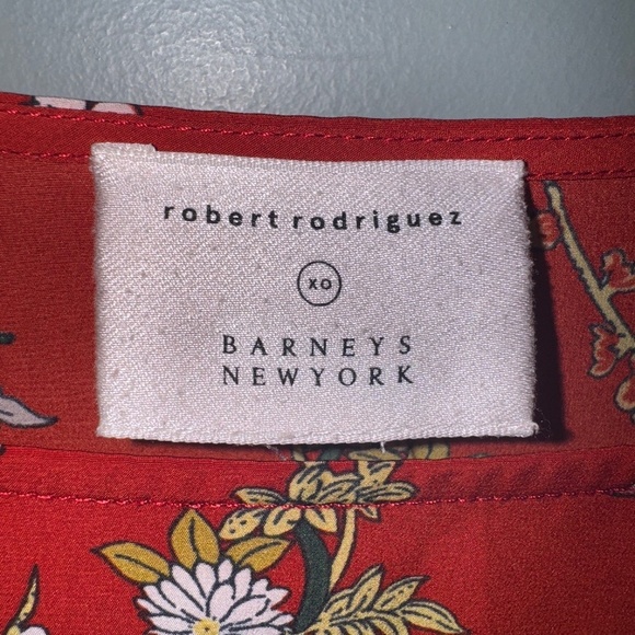 EUC Robert Rodriguez for Barneys New York Floral Butterfly Sleeve Top Size Small - Picture 2 of 8